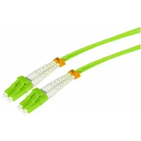 Tecline LWL Patchkabel HD, 50/125μm Multimode, OM5-Faser, LC Duplex Stecker/Stecker, limettengrün, 30,0 m (796LL30) InfiniBand/Glasfaserkabel (30 μm, Netzwerkkabel