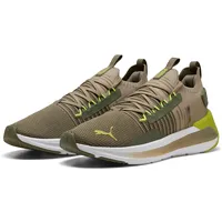 Puma Softride Symmetry Fuzion Straßen-Laufschuh, Loden Green-Yellow ALERT White,