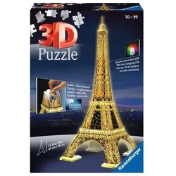 RAVENSBURGER 12579 3D-Puzzle Eiffelturm bei Nacht