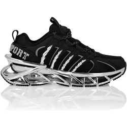 Sneaker PLEIN SPORT "Runner Sneaker", Gr. 35, 0291, schwarz, nickel, Schuhe