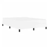 VidaXL Bettrahmen mit Matratze Reinweiß 160 x 200 cm