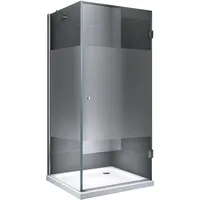 dein bau projekt Duschkabine Teilsatiniert 80 x 190 x 80 cm o. Wanne