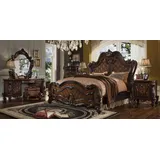 Schlafzimmer Set Nachttische Bett 5tlg. Barock Rokoko Antik Stil Holz Bett neu