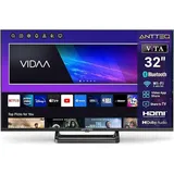 Antteq V32-AH3Q1L-BT 32 Zoll Smart TV(Fernseher 81 cm), Voice Remote Control, HD, Triple Tuner(DVB-T2/S2/C), App Store, DAZN, UVM, Wifi, Hotelmodus - Schwarz