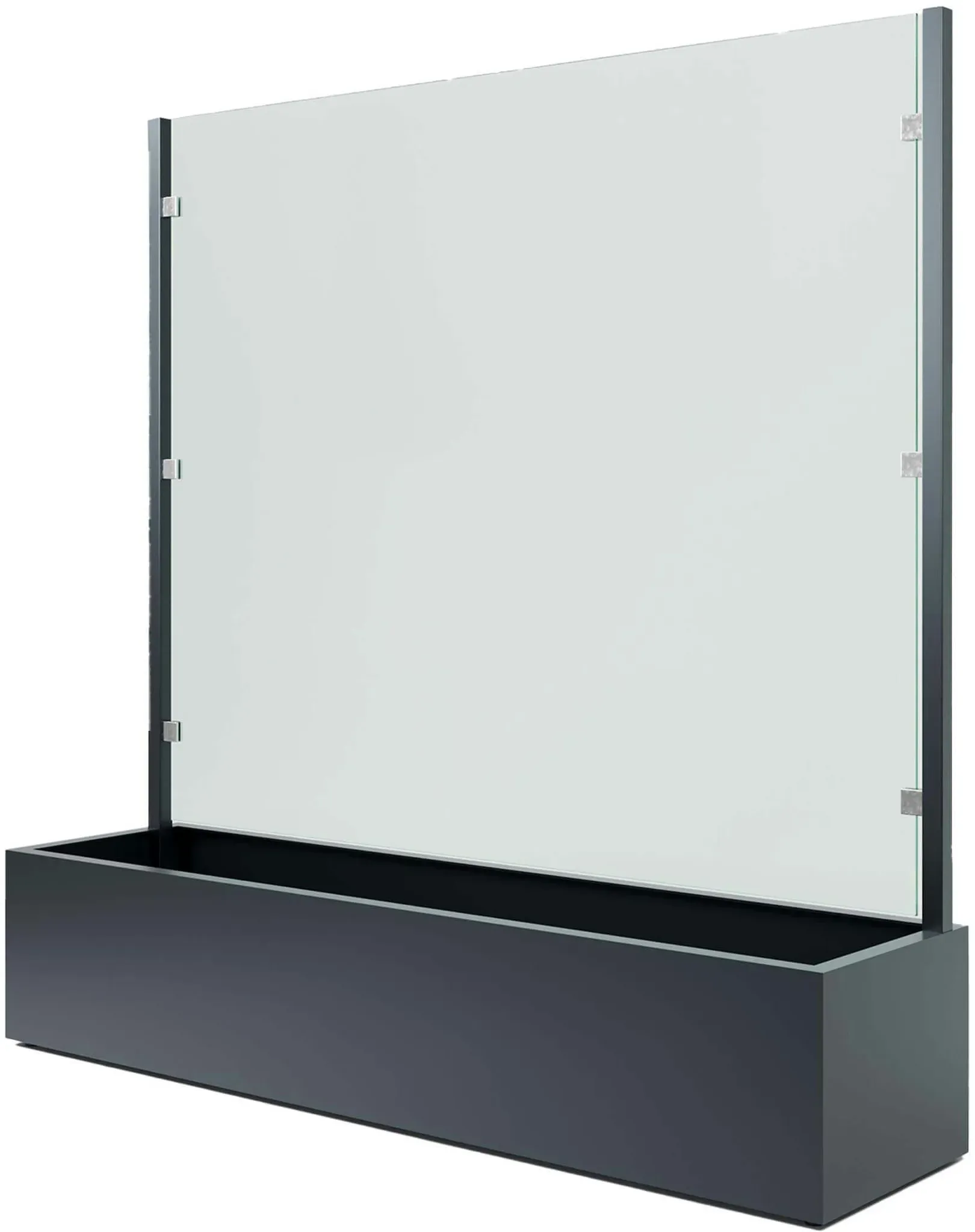 glasprofi24 Pflanzkasten HLO-GP5, Windschutz Sichtschutz Indoor/Outdoor ~ 158 cm