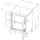 [en.casa] Nachtschrank Inari 30 x 40 x 57 cm Weiß