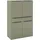 Set One by Musterring Highboard 92 x 140 x 42 cm Olivgrün matt lack / Olivgrün glanz
