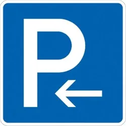 Verkehrsschild VZ314-10, Parken Anfang / Parken Ende, Alu, RA1, 420x420 mm