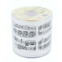 mugesh Toilettenpapier Toilettenpapier Notenzeilen, für Musiker beige