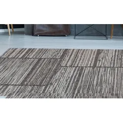 Teppich CALO-DELUXE "Roxy 120" Gr. 3, beige (natur, grau), B:120cm H:6mm L:170cm, Baumwolle, Kunstfaser, Wolle, Teppiche, Jacquard, Flachgewebe, Wohnzimmer, Esszimmer