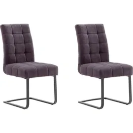 MCA Furniture Freischwinger Salta - Chenille Optik Merlot