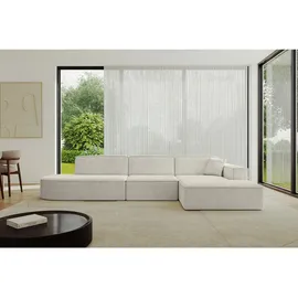 altdecor Ecksofa Ottomane Rechts IREA-L2-v4 327x165x77 cm Creme,