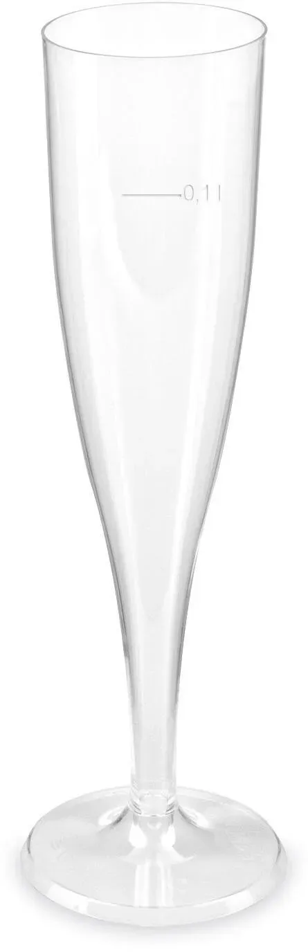 Einweg-Sektglas Champagnerglas 100ml,  PS, 1 tlg., transparent glasklar, 10 Stk.