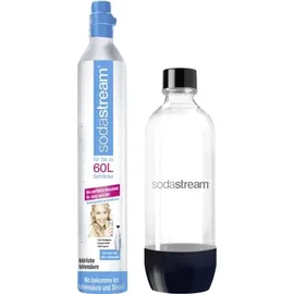 Sodastream PET-Flasche 1 l schwarz + Zylinder