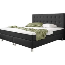 Inter Boxspringbett - anthrazit - H3 - 180x200 cm