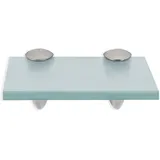 EINFEBEN Glasregal Wandregal Mattglas, Glasregal mit 8mm ESG Sicherheitsglas und Halterung, perfekt geeignet als Duschregal/Badablage/Glasablage für Bad, Küchen,Balkon, Verschiedene Größen (20x10 cm)