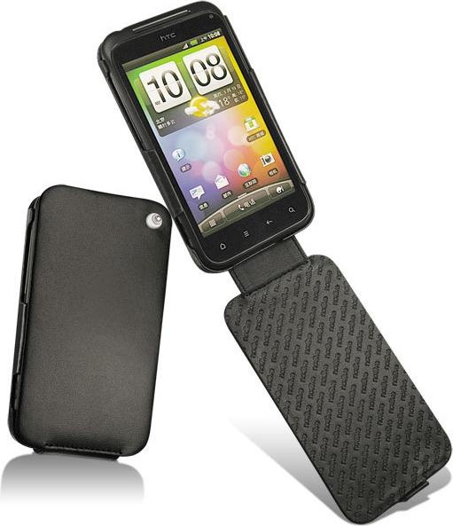 Noreve Lederschutzhülle vertikal (HTC Incredible S), Smartphone Hülle, Schwarz