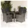 vidaXL 5-tlg. Garten-Bistro-Set mit Kissen Grau Poly Rattan - Grau