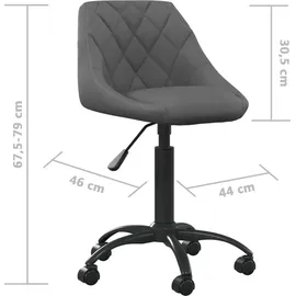 vidaXL Bürostuhl Samt Dunkelgrau