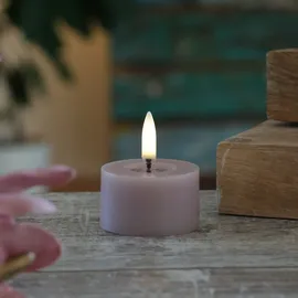 uYuni LED Mini Kerzen Teelichter Thea 2,8 cm flieder 2 St.