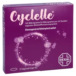 CYCLELLE 120 μg/15 μg pro 24 Stunden Vaginalring 3 St