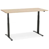 KADIMA DESIGN Schreibtisch, Beige, Holzwerkstoff, Rechteckig,Rechteckig, Kufe, 70x127x70 cm