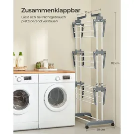 Songmics Wäscheständer 1,73 m weiß