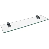 Fackelmann Glasablage 40 Cm / Wandregal Für Badaccessoires / Maße (b X T): Ca. 40 X 12 Cm / Wandablage Mit 6 Mm Stärke / Hochwertiges Glasregal Mit Halterungen / Wandregal Fürs Bad / Badregal Fürs Wc"