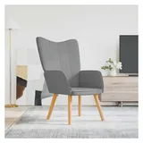 vidaXL Relaxsessel 61 x 95 x 69 cm Hellgrau mit Armlehne