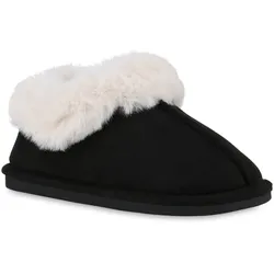 Damen Pantoffeln in Schwarz