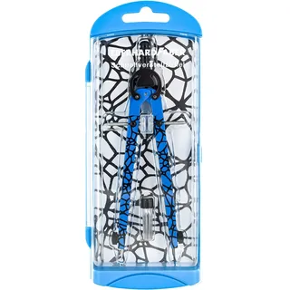 Eberhard Faber 571702 - Schnellverstellzirkel neon blau, Zirkel Set mit Ersatzteilen und Zirkelminen