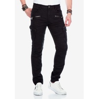 Cipo & Baxx Bequeme Jeans im angesagten Biker-Stil schwarz 29