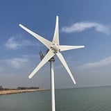 Genway 12V 24V Windkraftanlage 600W Windturbine Windgenerator mit MPPT Laderegler 5 Blätter Windrad Stromerzeugung für Heimat Marine Garten