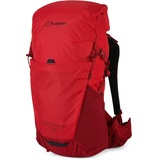 Berghaus Unisex Remote Hike 35 Liter Rucksack, komfortable Passform, robustes Design, Rucksack für Männer und Frauen, Rot, Eine Größe