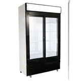 CombiSteel Mobiler Flaschenkühlschrank mit 2 Glas-Schiebetüren Getränkekühlschrank Kühlschrank Gastro 709 L +2/10°C