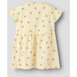 NAME IT Minikleid NAME IT "NMFJUNNI SS DRESS BOX PB", Mädchen, Gr. 122, N-Gr, afterglow, Jersey, Obermaterial: 95% Baumwolle, 5% Elasthan, bedruckt, bequem, Rundhals, Kleider Minikleid