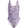 adidas Essentials Animal Print U-Back Badeanzug Preloved Purple / White 36    