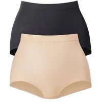 PETITE FLEUR Shapingslip Damen caramel+schwarz Gr.XL (48/50)