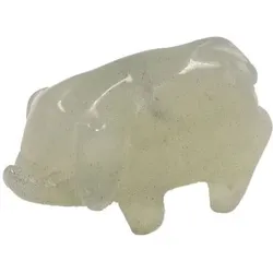 Tierfigur FIRETTI "Schmuck Geschenk Dekofigur Farbstein Edelstein Schwein Jade", grün, Dekofiguren, B/H/T: 1,9cm x 3cm x 1,3cm, Stein, Jade, B:1,9cm H:3cm T:1,3cm