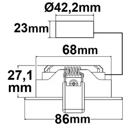 ISOLED LED Einbauleuchte Slim68 9W rund schwarz