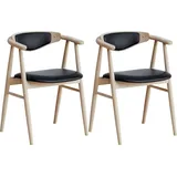 Hammel Furniture Holzstuhl Findahl by Hammel Tradition Leder beige