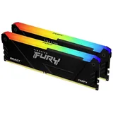 Kingston FURY Beast RGB DIMM Kit 32GB, DDR4-3200, CL16-20-20 (KF432C16BB2AK2/32)