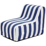 Jahnke Loungesessel JAHNKE "AIR LOUNGE", weiß (navy blau, weiß gestreift), B:60cm H:70cm T:90cm, Sessel, aufblasbar, Indoor & Outdoor, 60 cm Sitztiefe