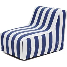 Jahnke Loungesessel JAHNKE "AIR LOUNGE", weiß (navy blau, weiß gestreift), B:60cm H:70cm T:90cm, Sessel, aufblasbar, Indoor & Outdoor, 60 cm Sitztiefe