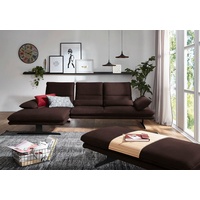 W.SCHILLIG Ecksofa broadway, Designsofa mit tollem Sitzkomfort, Sitztiefenverstellung, Kopfteil- & Seitenteilverstellung, Breite 291cm braun