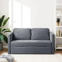 SECOLI Sofa mit schlaffunktion,Schlafsof mit Bettkasten, Bodensofa mit Schlaffunktion, 2 Sitzer Polstersofa. Modernen Couch, Bettsofa, Sofa kleinkleines, Dunkelgrau