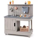 Muddy Buddy Matschküche Mud Expert 80 x 40 x 90 cm warmgrau