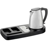 Grossag 1328 Welcome-Tray WT 100 mit Wasserkocher WK 68 - Schwarz