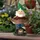 Relaxdays Gartenzwerg mit Vogeltränke, wetterfest, frostsicher, HxBxT: 36 x 22 x 22 cm, Gartenfigur, Kunststein, bunt
