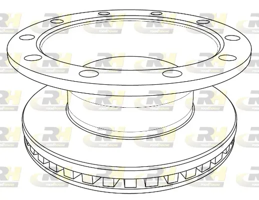 ROADHOUSE nsx124120 Vorderachse belüftet 386mm 45mm